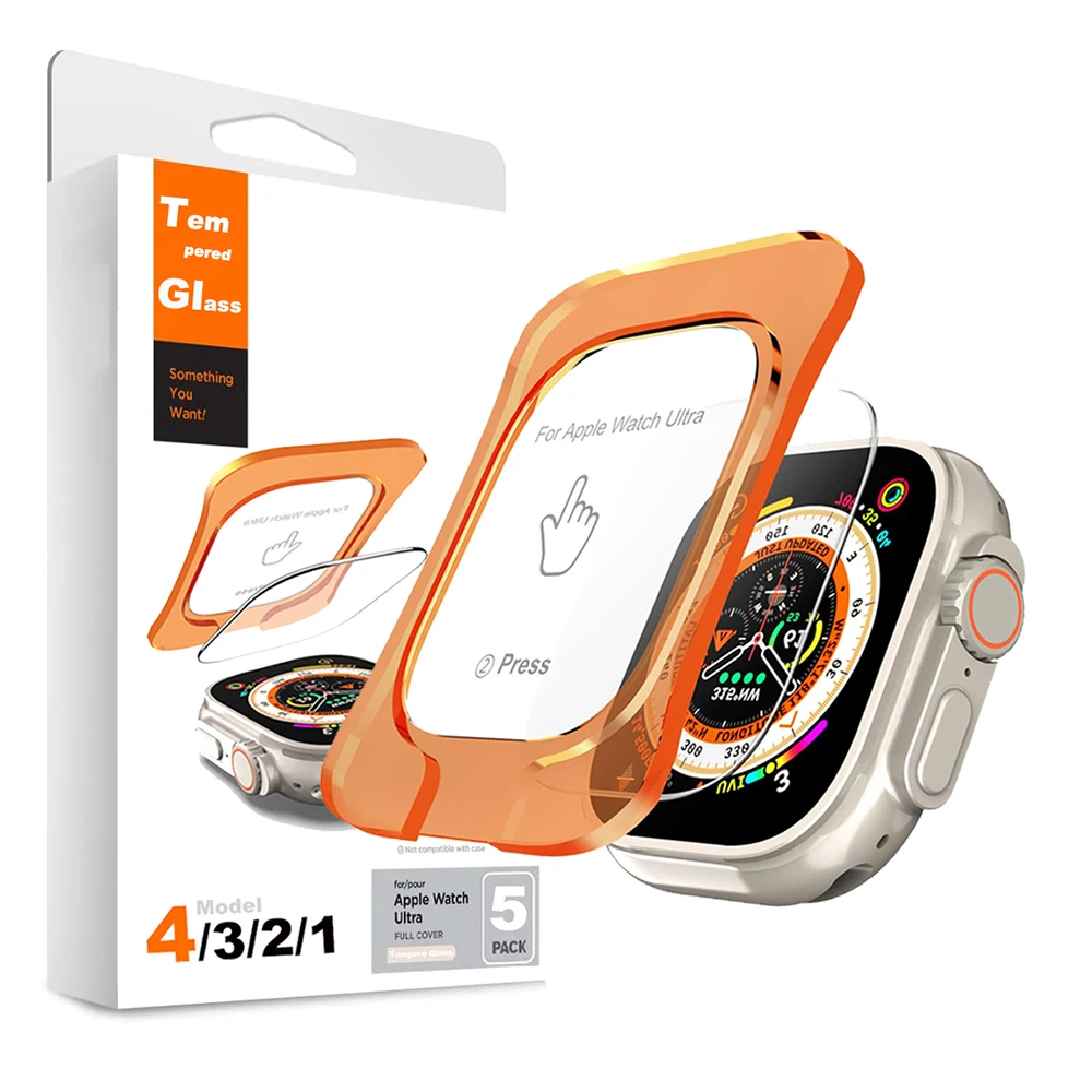 Защитное стекло Apple Watch Ultra 49 мм с установочным инструментом