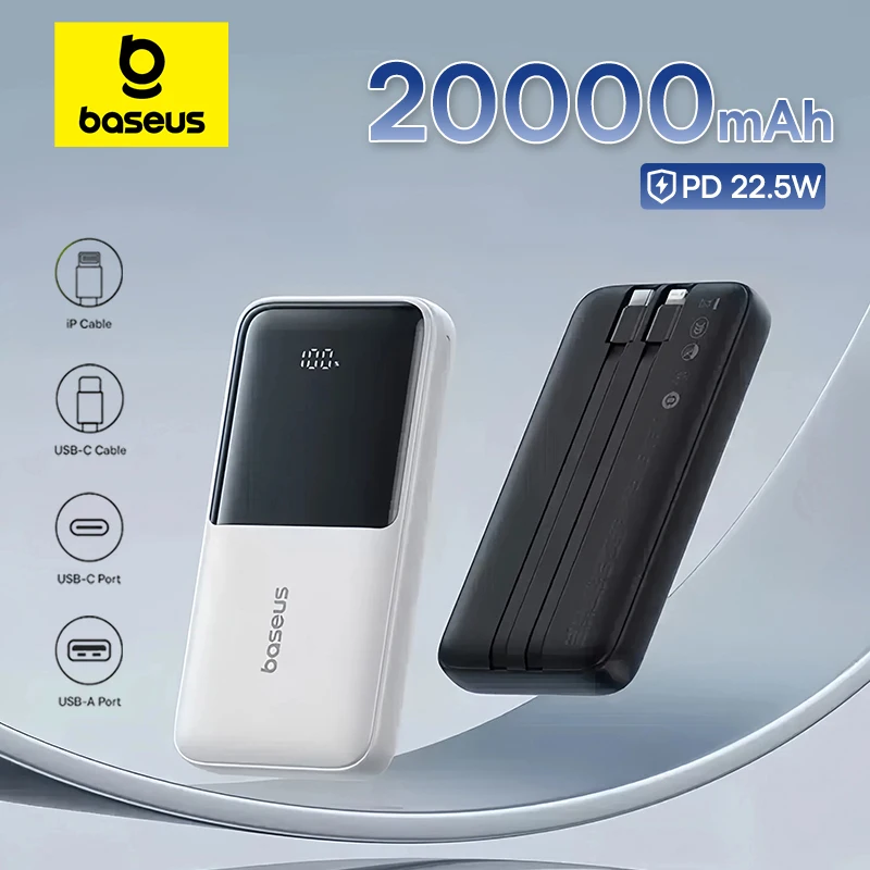 Миниатюра Внешний аккумулятор Baseus 20000 мАч, PD 22,5 Вт