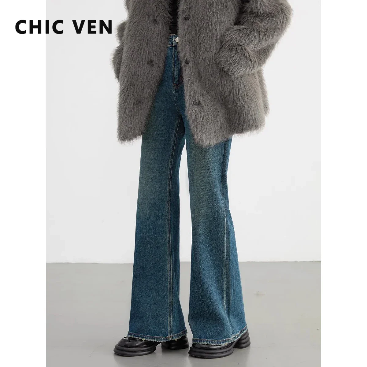 Миниатюра Женские расклешённые джинсы CHIC VEN