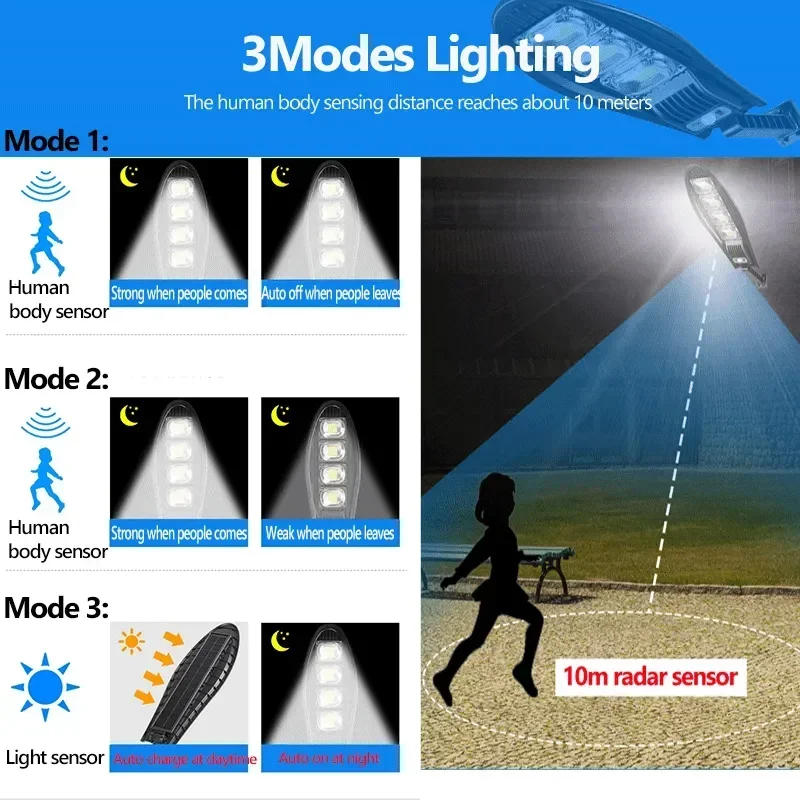 Солнечный уличный фонарь 168LED